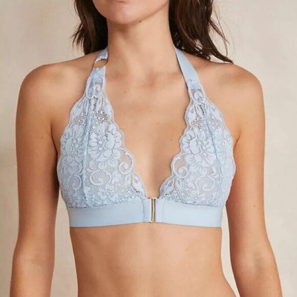 NEW We Are Hah Free People Groupie Bralette French Blue Small - Picture 1 of 4